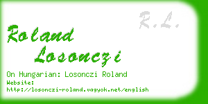 roland losonczi business card